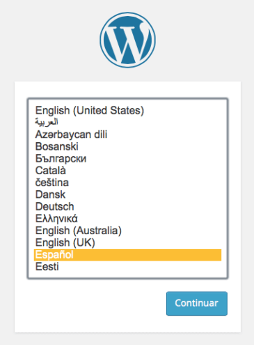 WordPress 4.0 lets you choose a different language during installation!