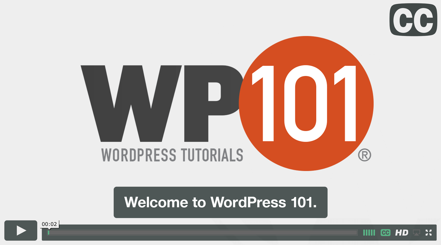 Closed Captioned WordPress Video Tutorials from WP101.com