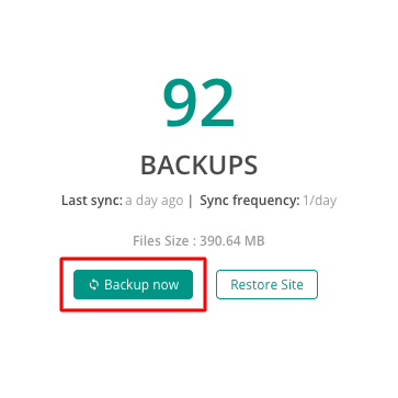 Creating a Backup in BlogVault