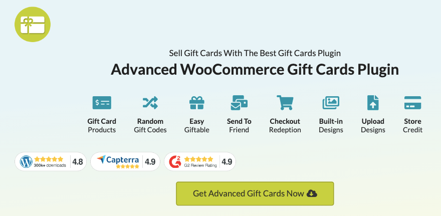 Advanced WooCommerce Gift Card plugin