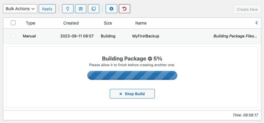 Building Duplicator package