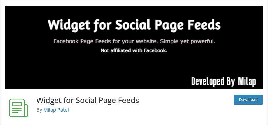 WP Social page feeds