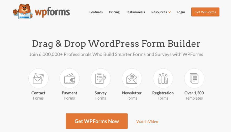 WPForms form builder for WordPress