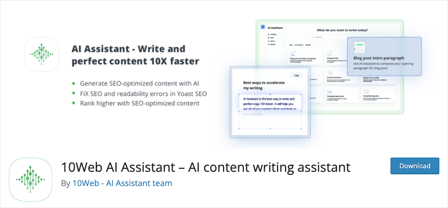 10web AI Writing Assistant