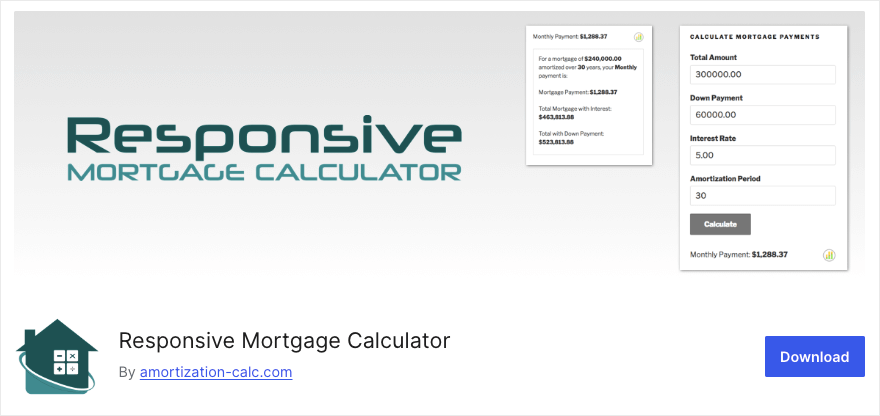 Responsive Mortgage Calculator