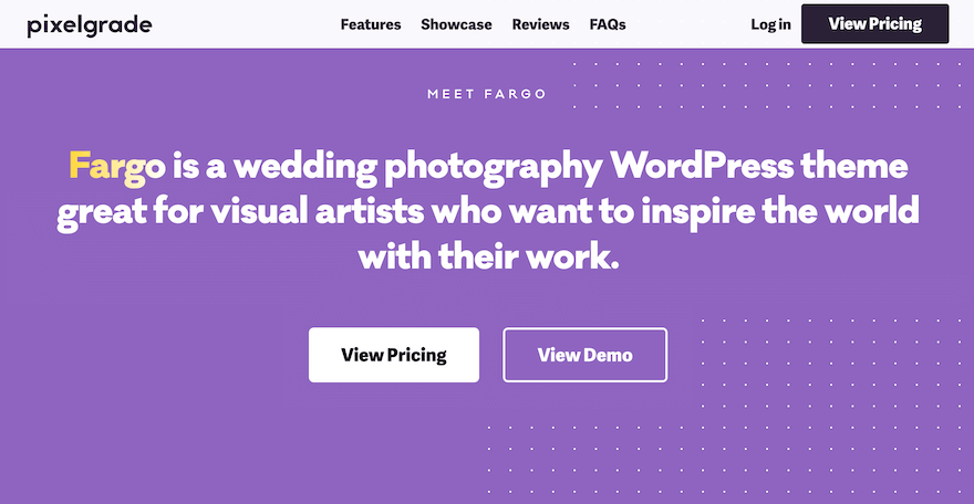 The Fargo WordPress photography theme 