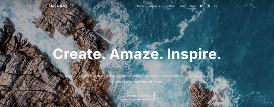An example of a WordPress business theme 
