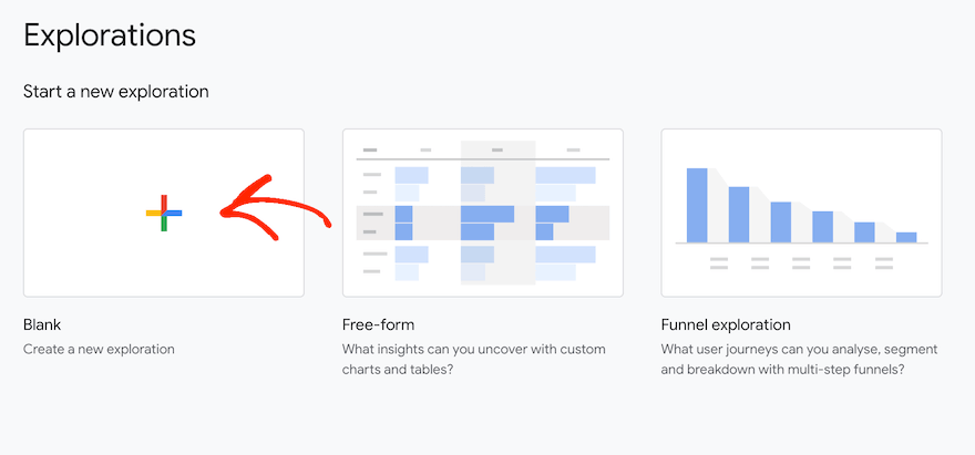Selecting a blank report template