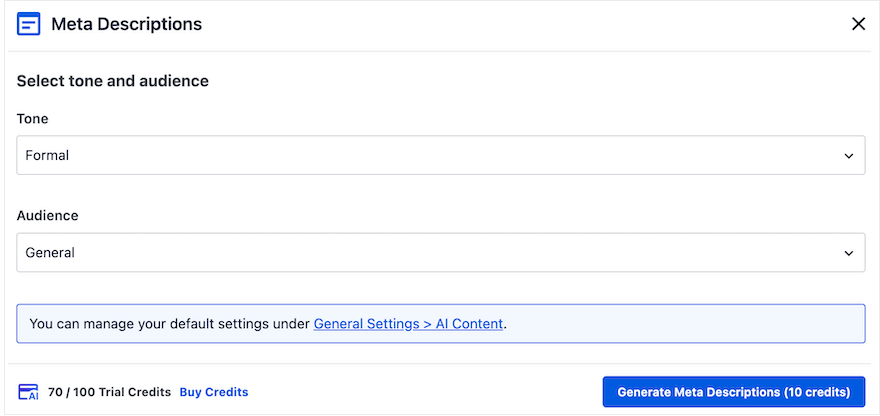 How to generate meta descriptions using AI