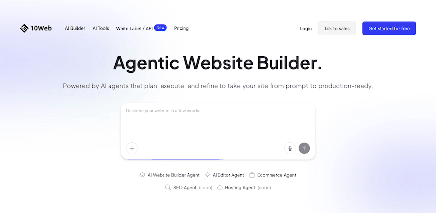 10Web AI Builder — The Best AI Builder for All-in-One Hosting and Performance